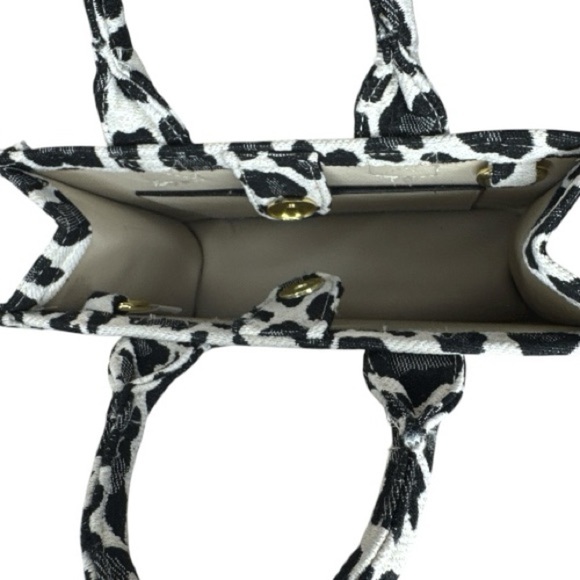 Do Everything in Love Canvas & Vegan Leather Leopard Print Mini Tote Bag - Picture 9 of 12